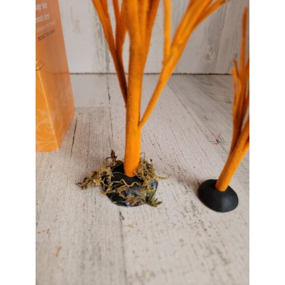 Dept 56 4024047 Halloween orange bare branch tree Village accessory set - Picture 2 of 8